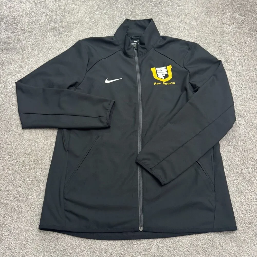 Nike Dri-Fit USF Univ San Francisco Rec Sports Track Jacket Mens Small Black